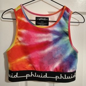 Phluid Project Large Rainbow Bralette Crop Top